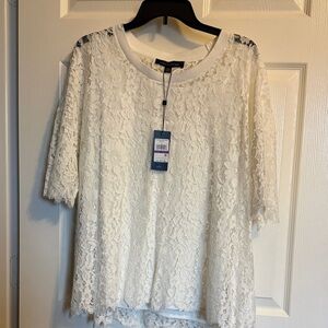 Elegant White Lace Top